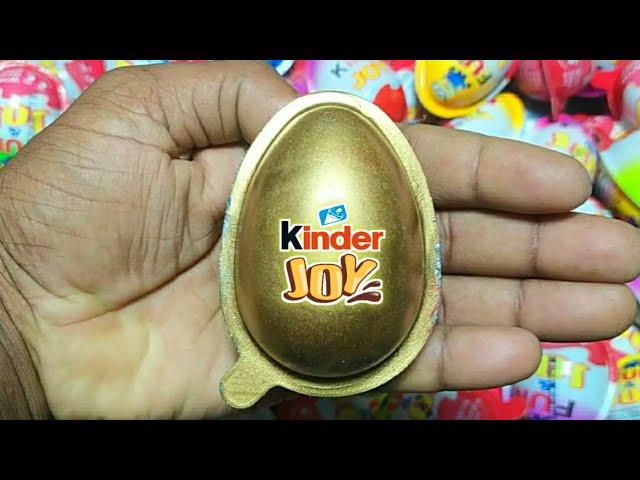 New 100 Colored Glitter Kinder Eggs Surprise Toys Opening Video