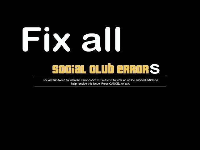 How to fix Social club errors in GTA V