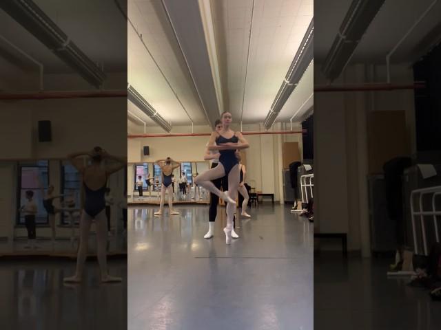 Ballet Partnering at ABT's JKO School in NYC!🩰 #shorts #ballet #dance