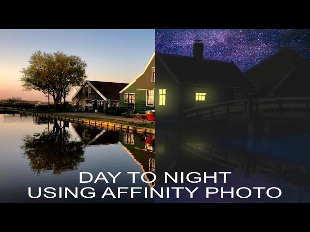 How to turn Day to Night image in Affinity Photo