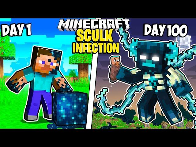 I Survived 100 Days in a SCULK INFECTION in Minecraft