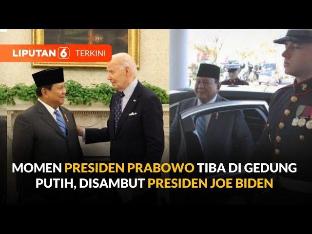 Momen Presiden Prabowo Disambut Barisan Tentara AS saat Tiba di Gedung Putih | Liputan 6