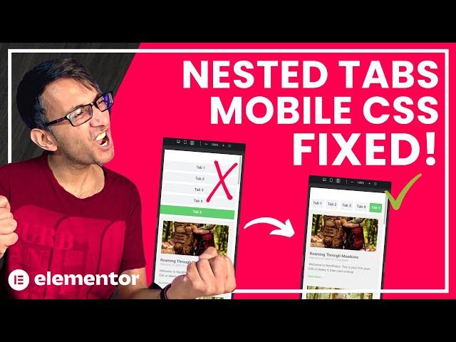 Keep the Mobile Tabs for Nested Tabs at the Top - Elementor Wordpress Tutorial - Solution with CSS