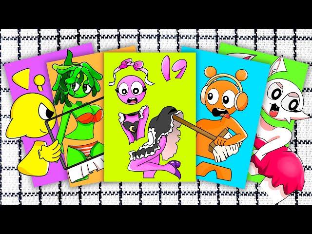 Incredibox Sprunki Oren Trolls Pinki FUNNY DRAMA SUS MOD Sticker Book  Diy Crafty Book #diy