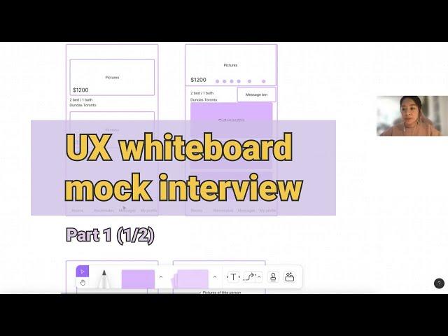 Remote UX whiteboard mock interview | Part 1 (1/2) // How to approach design whiteboard challenges