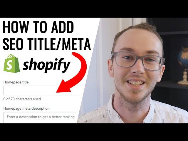 How To Add Homepage SEO Title and Meta Description on Shopify