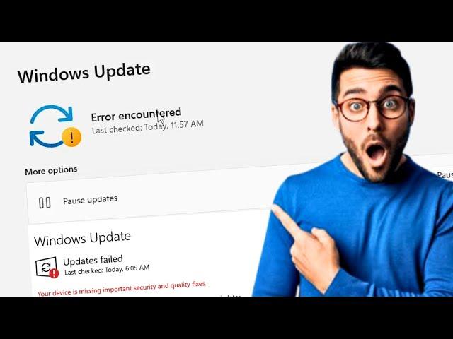 (2023 NEW FIX) Windows Update "Error Encountered" or "Update Failed" in Windows 10/11