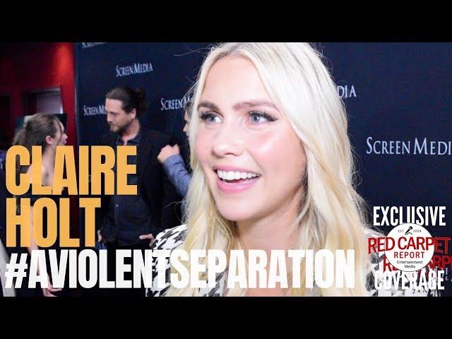 Claire Holt interviewed at LA premiere for the new film, A Violent Separation, in Theaters May 17th