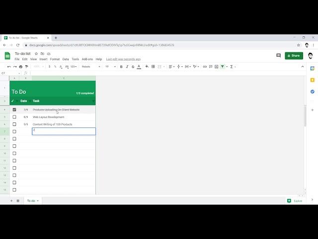 How To Use Todo List In Google Sheets