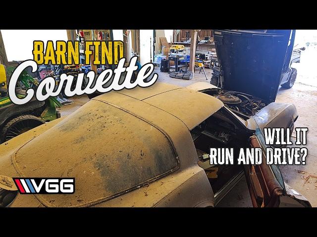 BARN FIND Anniversary Corvette Parked 37 YEARS! Will it RUN AND DRIVE Home?