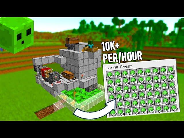 Minecraft Easy Slime Farm 1.21 - 10,000 Slime balls Per Hour