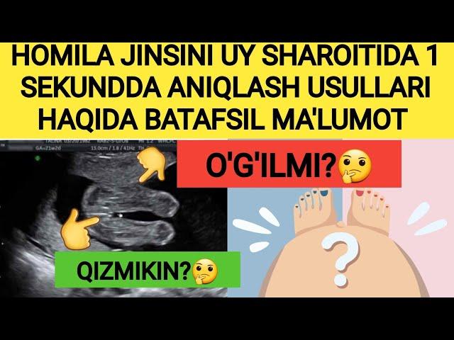 HOMILA JINSINI UY SHAROITIDA 1 SEKUNDDA ANIQLASH USULLARI HAQIDA BATAFSIL MA'LUMOT