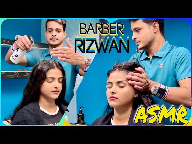 ASMR NECK CRACKING | Melted Her Stress & Anxiety With Soothing Head Massage By Barber Rizwan #asmr