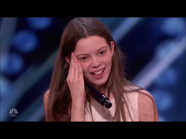 America's Got Talent 2018 - Courtney Hadwin: 13 лет. Золотая кнопка. Не обычный ГОЛОС!!!