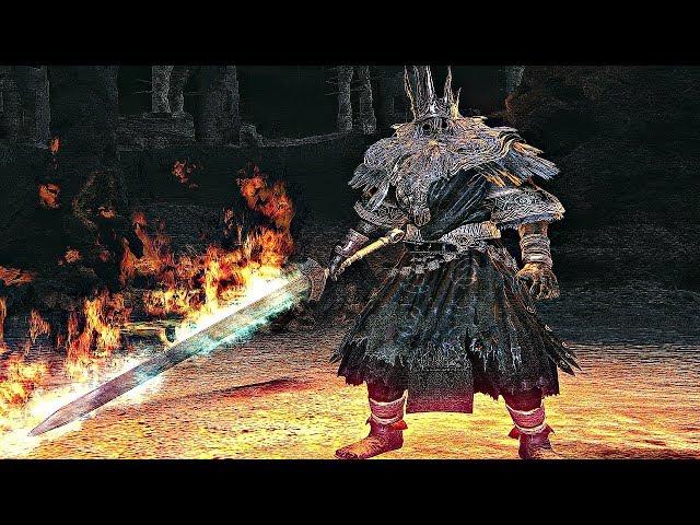 Dark Souls Remastered - Gwyn, Lord of Cinder Final Boss Fight & Ending (1080p 60fps) PS4 PRO