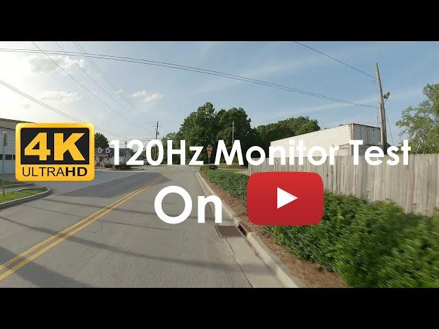 4k 120Hz/fps Video Test |️2x Speed for 120fps (120Hz Smartphone Compatible)| Ride Through Town Area