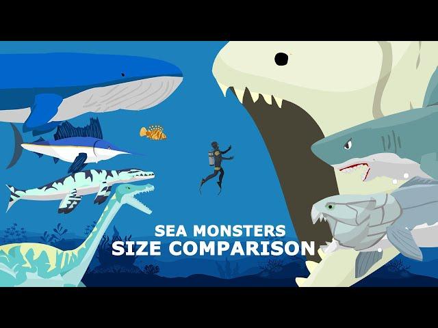 Sea Monsters Size Comparison | Monster Animation