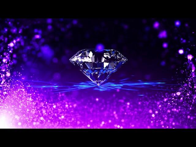 Romantic and beautiful purple particle crystal diamond dynamic background video