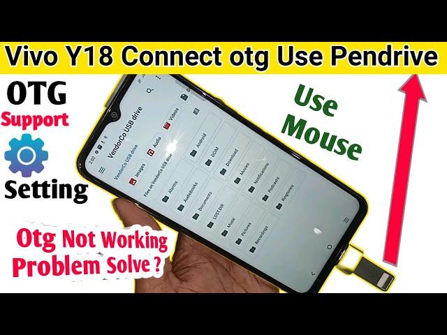 Vivo Y18 connect otg use pendrive //otg settings