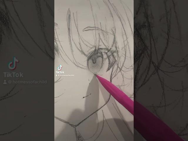 #anime #girl #cute #animeeyes #drawing #paper #traditional #longhair #random #deli