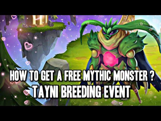 HOW TO GET A FREE MYTHIC MONSTER ? | TAYNI BREEDING EVENT ( CELLS ) ALL COMBOS  | MONSTER LEGENDS |