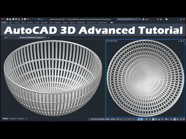 AutoCAD Advanced 3D Modeling Tutorial