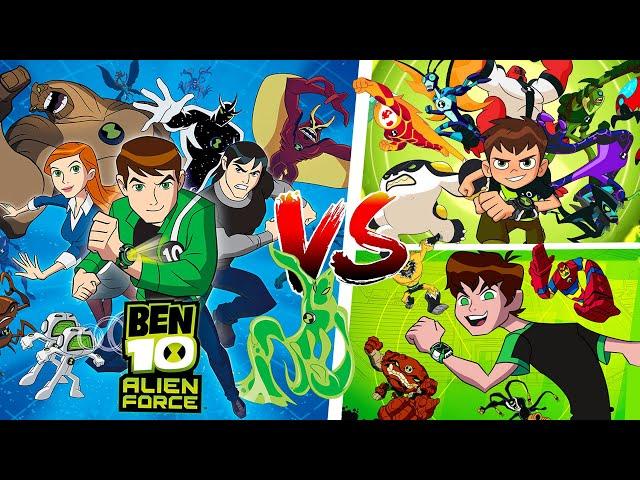 Confrontation: Ben 10 classic vs New Ben 10, Alien Force and Omniverse!