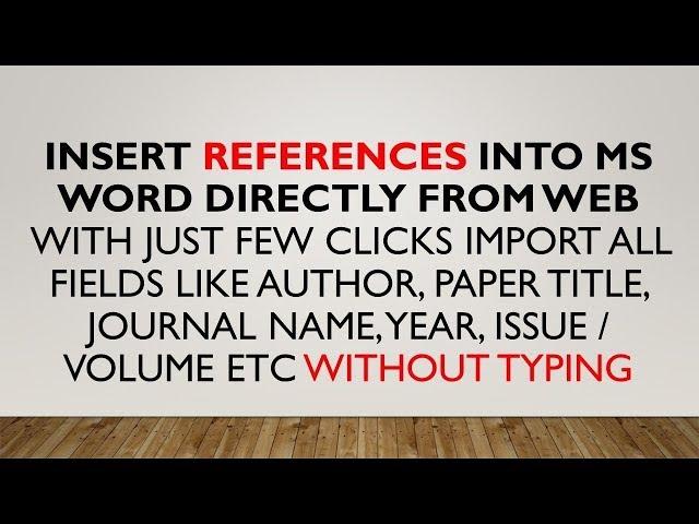 Best free reference manager for Word to import, track references & auto generate reference (2018)