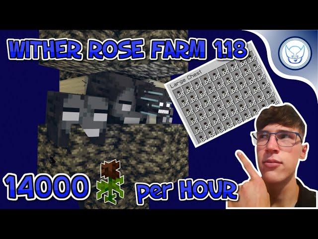 Minecraft Easy Wither Rose Farm - 14000 Roses Per Hour - 1.18