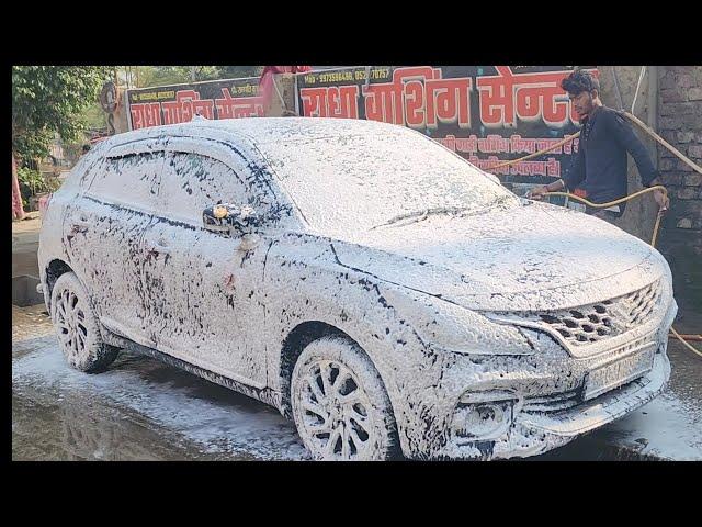 Car Wash || Car Cleaning in Radha Washing Centre  Maruti Suzuki Baleno Car #video #carwash #yt