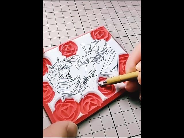 rose shaped eraser stamp #carving #rubber #diy