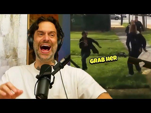 Chris D'Elia Reacts to Unconcerned Citizens Filming Police & Criminals