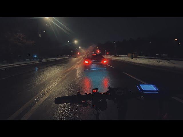 kugoo g-booster winter night ride