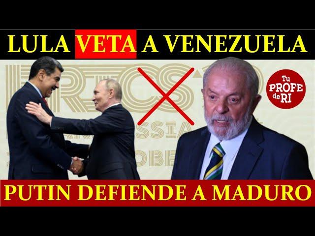 ¿HUMILLADO #MADURO? #PUTIN LO ELOGIA, PERO LULA VETA INGRESO DE #VENEZUELA A LOS #BRICS