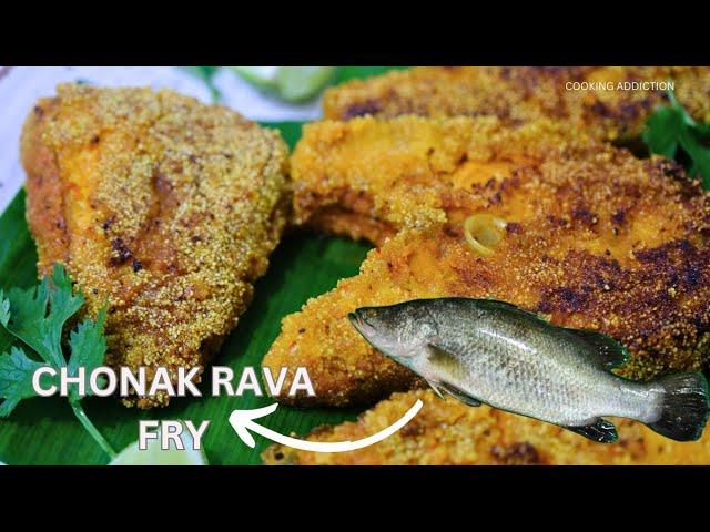 Chonak Rava Fry Recipe | Chonak Fish Fry  | Goan Chonak Fry | Goan Seafood Recipes | Goan Cuisine