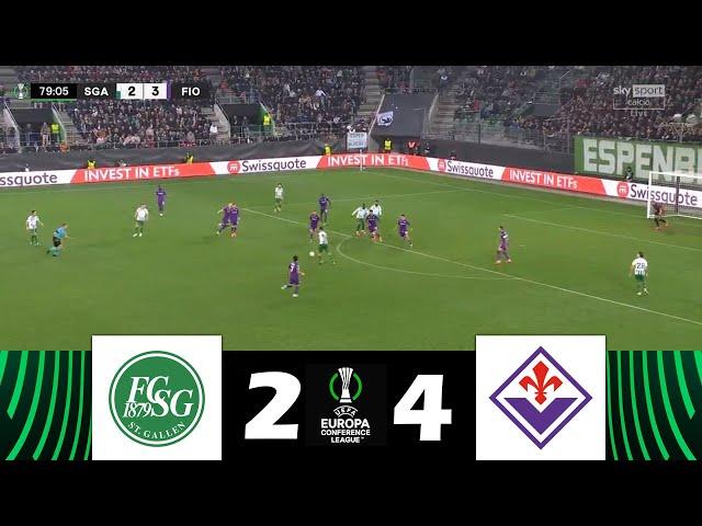 St. Gallen gegen Fiorentina [2-4] | UEFA Conference League 2024/25 | Spielen Höhepunkte!