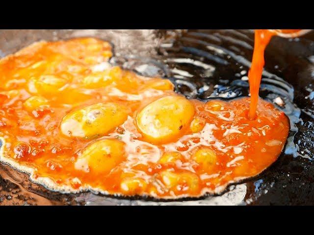 Indian Street Food - SCRAMBLED EGGS PIZZA Mumbai Hyderabad India