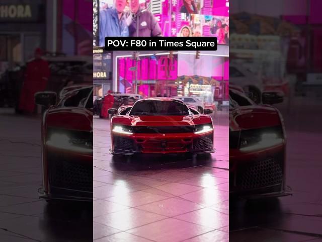 The new Ferrari F80 in the middle of Times Square! 