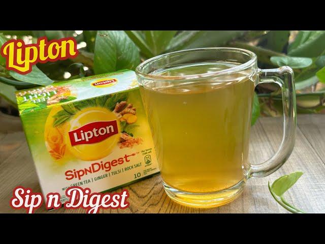 Lipton SipNDigest Green Tea with Ginger Tulsi Rock Salt | How to make Lipton SipNDigest Green Tea