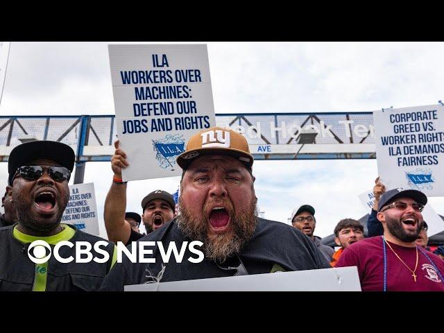 What dockworkers are demanding with union strike