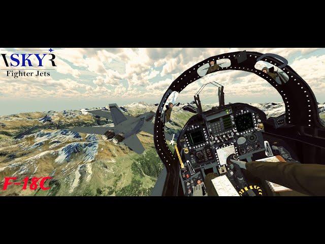 VR Flight with F-18C in VR SKY Fighter Jets 2024