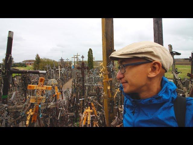 PILGRIMAGE through a storm to Hill of Crosses, Šiauliai, Lithuania