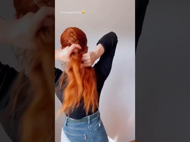 Como faço a minha trança #hair #ruiva #fy #portugal #nutri #dailyvideo #fy #redhair