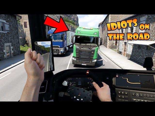 IDIOTS on the road #104 | HIDDEN ADMIN Banning people | Real Hands Funny moments - ETS2 Multiplayer