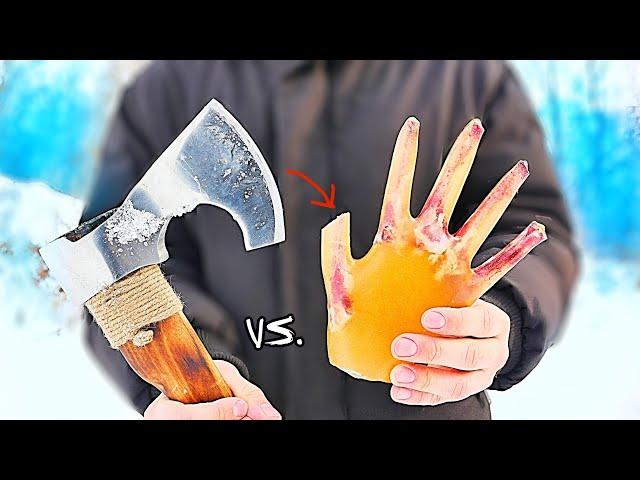 ТОПОР vs. РУКА! Чем опасен инструмент?!