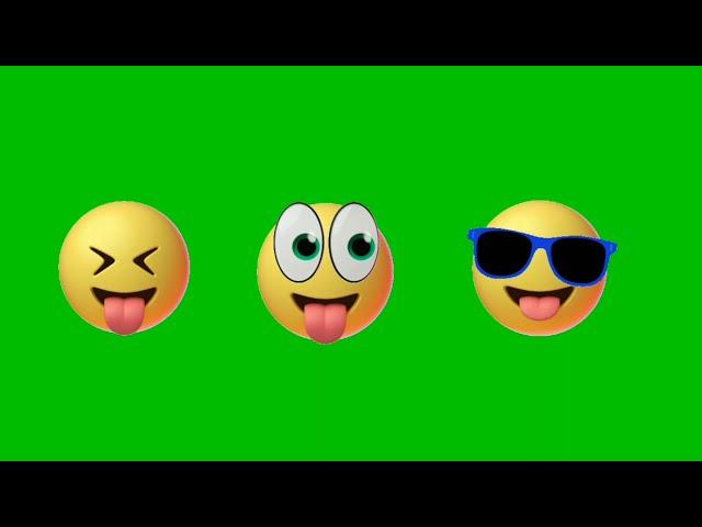 Emoji Characters Green screen animation effect HD footage no copyright
