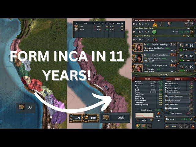 FORM INCA IN 11 YEARS! EU4 1.37.0.0 Inca Update & How to play as Cusco? EU4 Early Game Guide #eu4