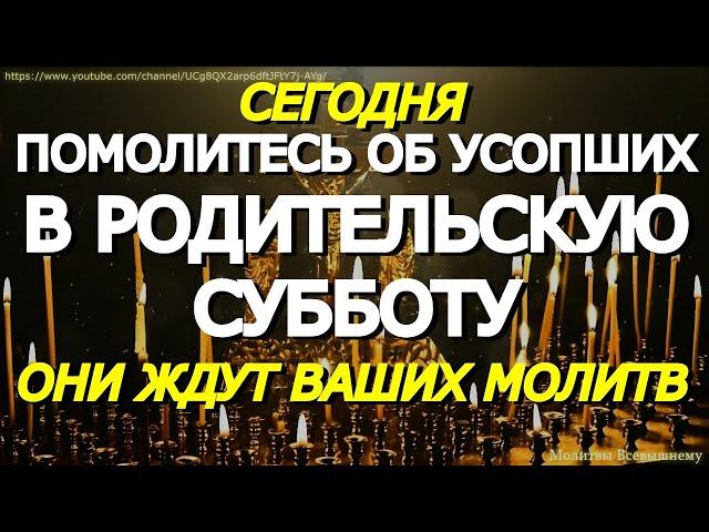 Помолитесь сегодня в родительскую субботу об усопших близких. Они нуждаются в ваших молитвах