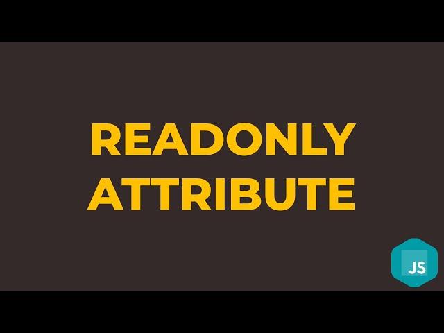 How to Add and Remove Readonly Attribute in Javascript