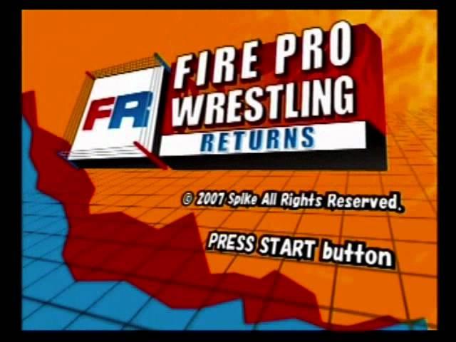 Fire Pro Wrestling Returns: Title Screen & Intro